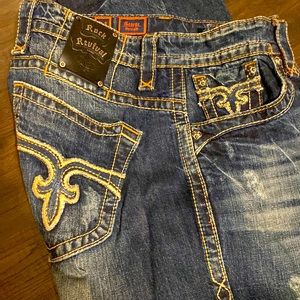 Mens Rock Revival George Straight jean size 34